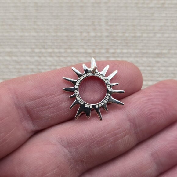 Sterling Silver Radiant Sun Pin A4668 - Picture 3 of 6